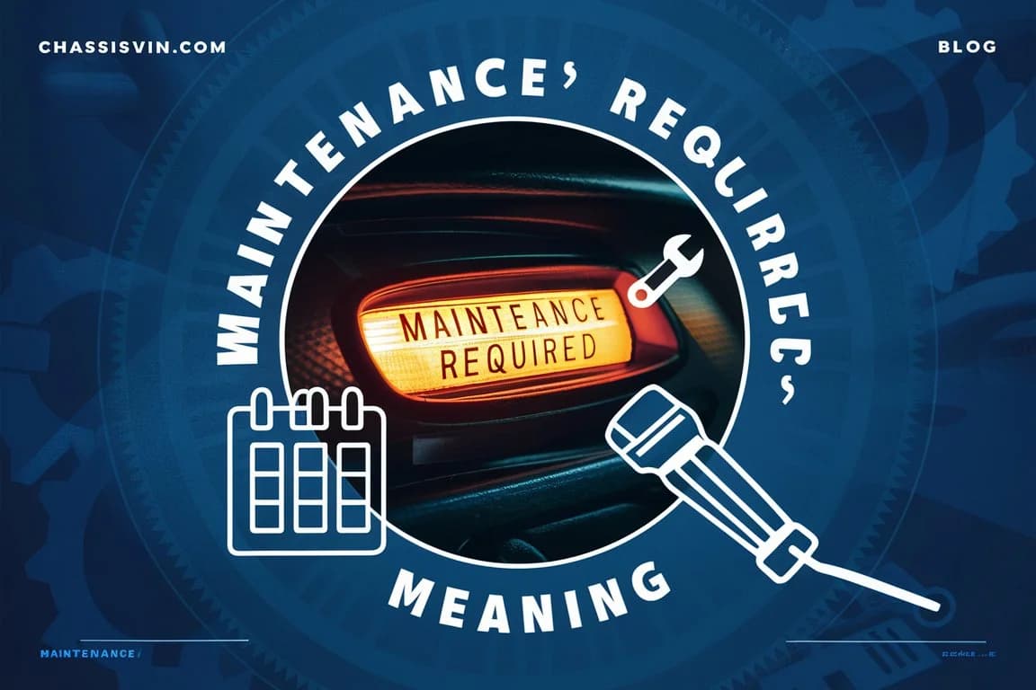 Maintenance Required Light Meaning: What It Means & What To Do